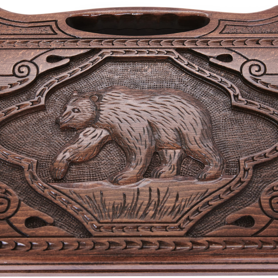 Нарды резные "Медведь" большие 60, Harutyunyan купить в Москве