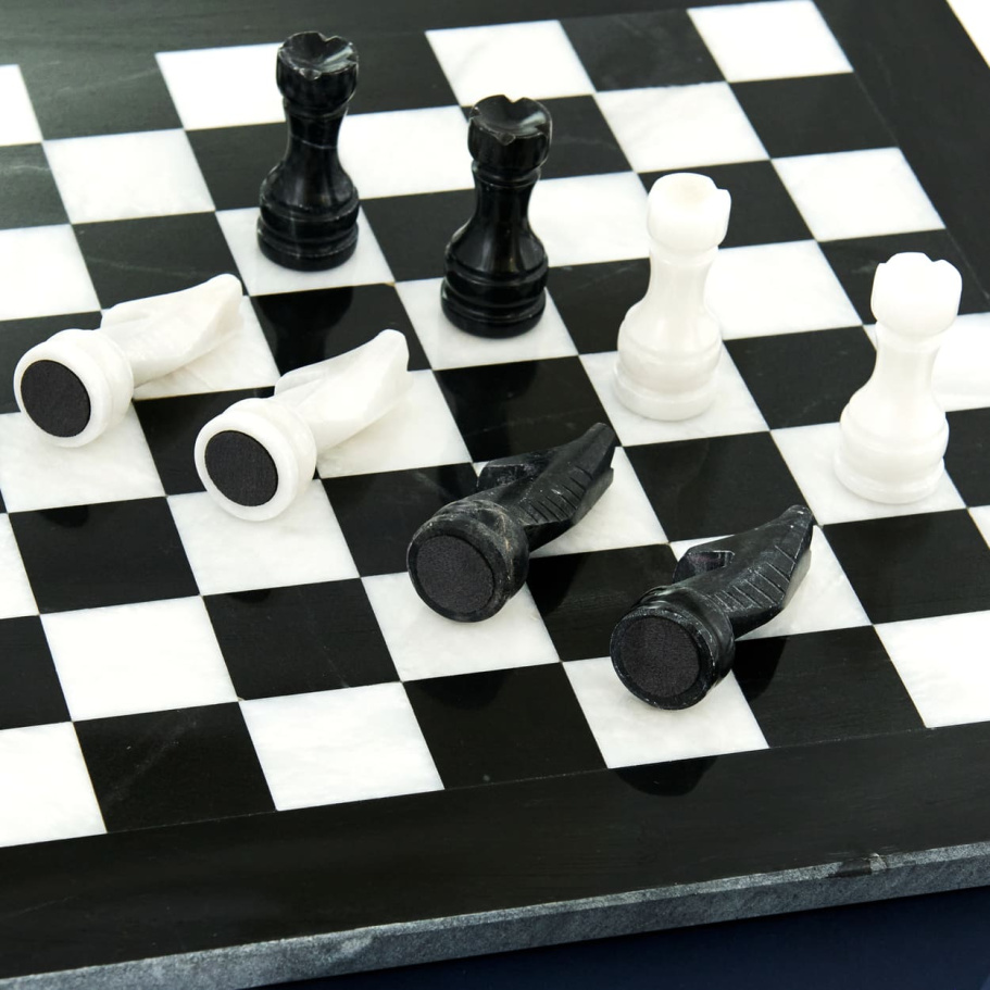 Шахматы каменные "Карфаген" мрамор 40 купить в Москве Шахматы каменные "Карфаген" мрамор 40 купить в Москве