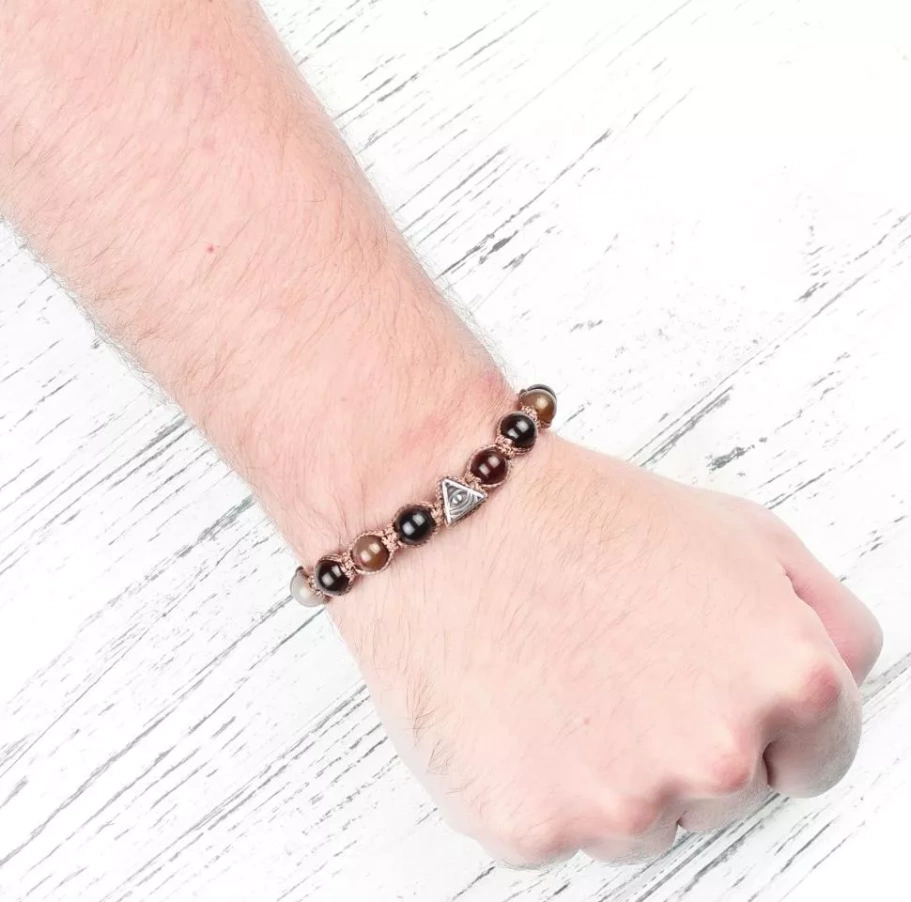 Браслет Франклин камень агат, 0.8 * 19 см купить в Москвы