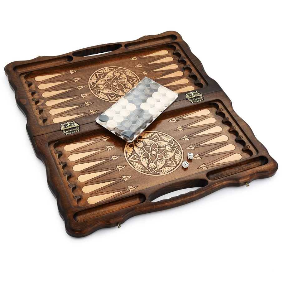 Нарды резные "Циния" средние 50, Harutyunyan купить в Москве