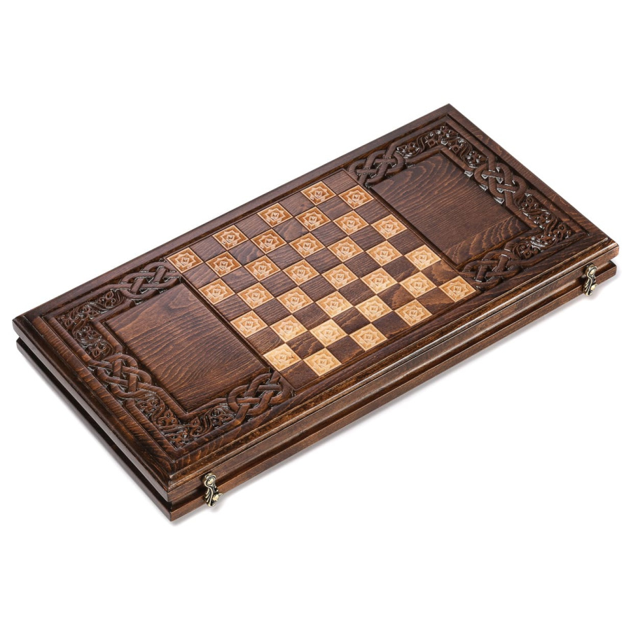 Нарды резные "Орнамент 1" средние 50, Harutyunyan купить в Москве