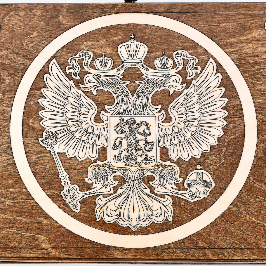 Нарды "Герб России"  большие 60, Harutyunyan купить в Москве