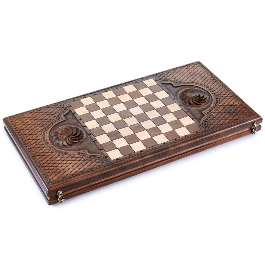 Нарды резные "Царь зверей" большие 60, Harutyunyan купить в Москве