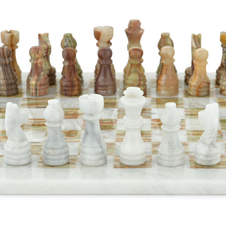 Шахматы из камня "Атлантида" мрамор и оникс 40 купить в Москве