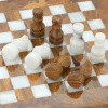 Шахматы из камня "Кирена" мрамор и яшма 20 купить в Москве
