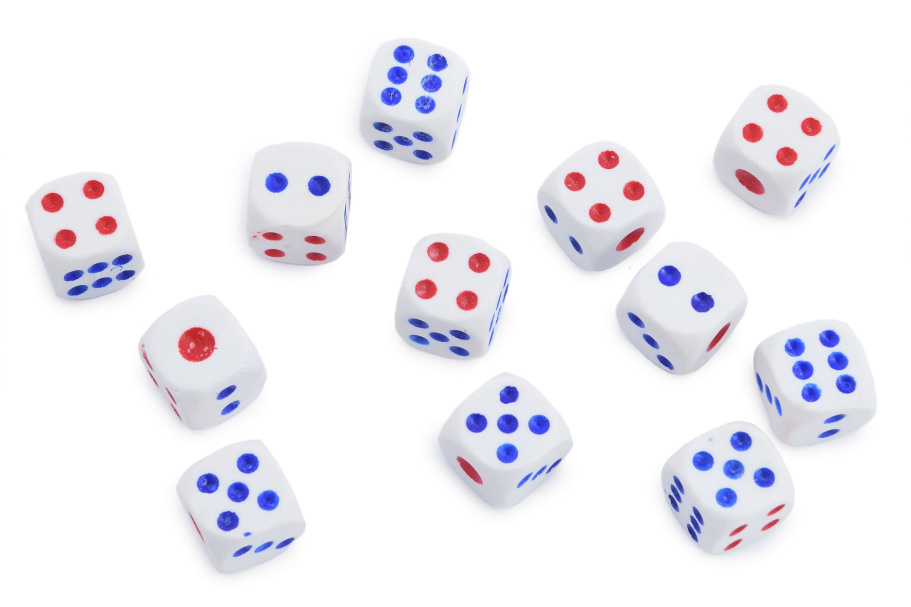 Кости игральные, пластик, белые 18 мм (2 шт), StartTime купить в Москве Кости игральные, пластик, белые 18 мм (2 шт), StartTime купить в Москве