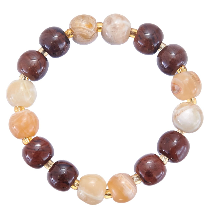 Браслет Эвентус желтый и коричневый камень 1.2 * 20, Давыдов купить в Москвы