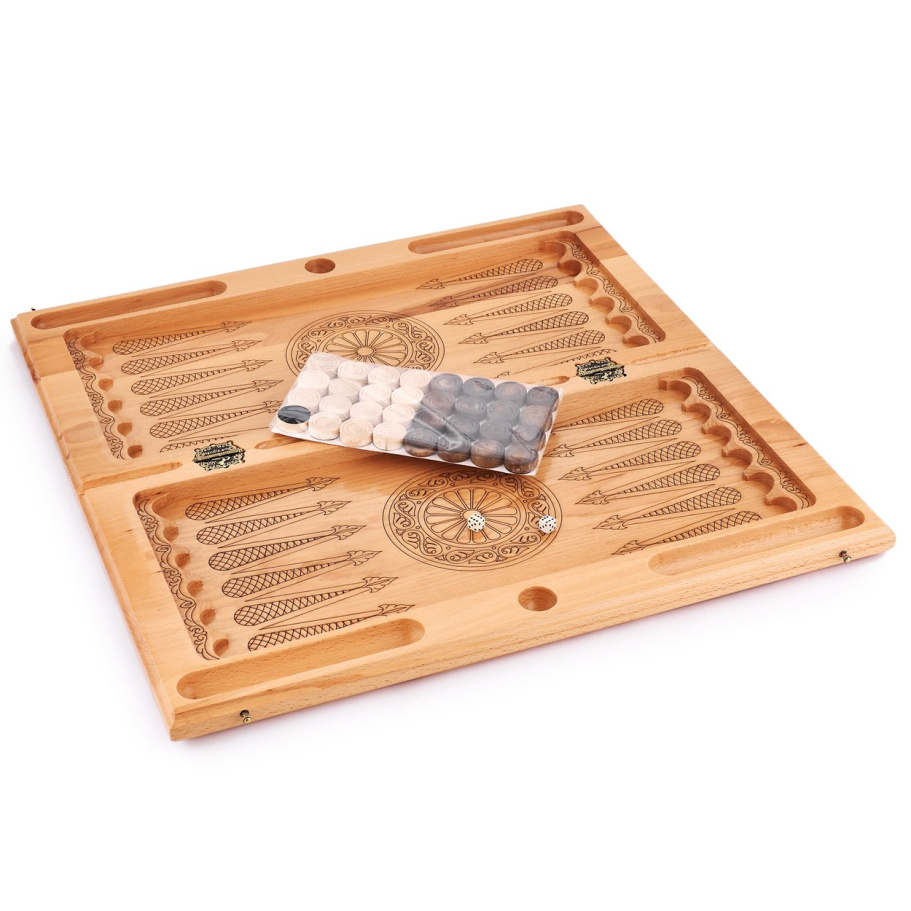 Шахматы + нарды резные "Гелиодор" большие, 60 купить в Москве