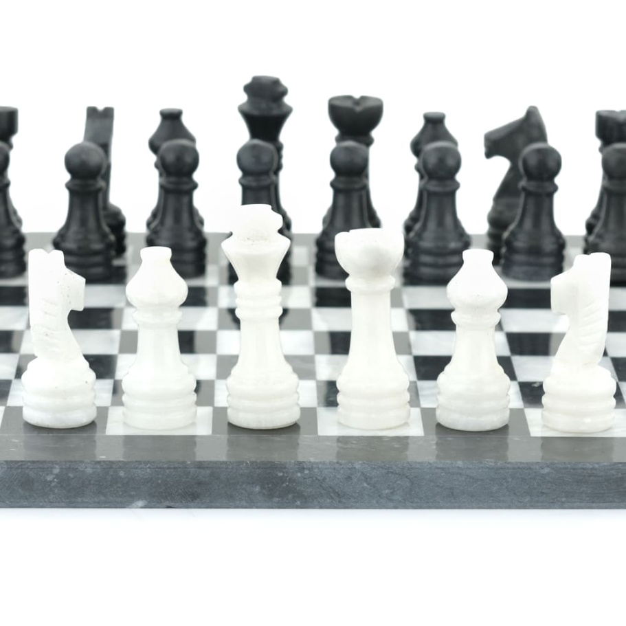 Шахматы из камня "Олимп" мрамор 30 купить в Москве