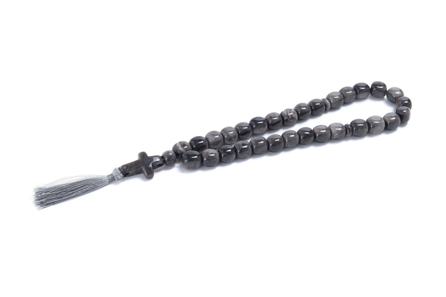 Четки Православные "Крест" серый камень, Давыдов С. Четки Православные "Крест" серый камень, Давыдов С.