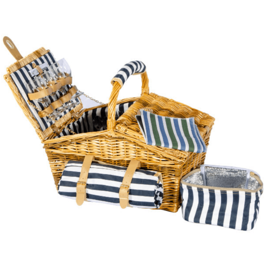 Корзина для пикника Волок (на 4 персоны) с пледом