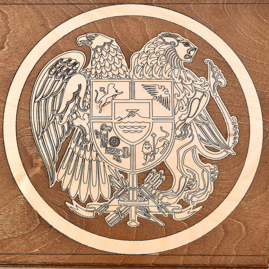 Нарды "Герб Армении"  большие 60, Harutyunyan купить в Москве