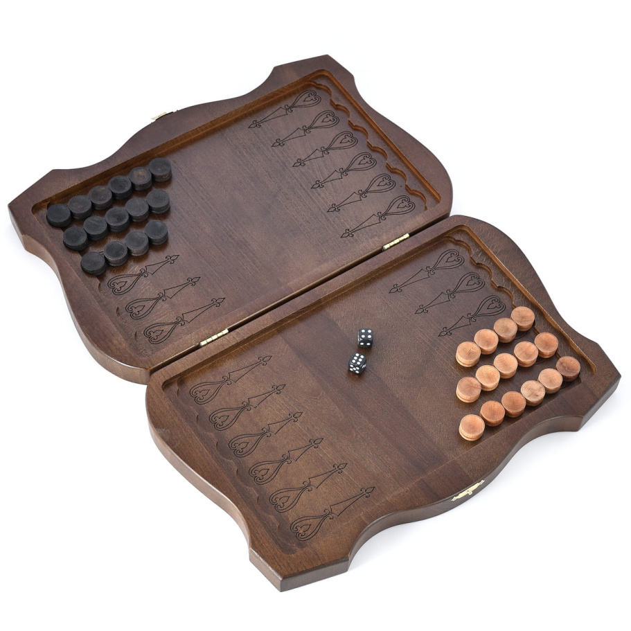 Нарды резные Ивановские мини "Витязь" 35, WoodG купить в Москве