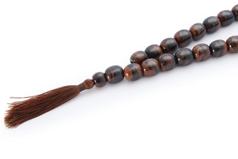 Четки с бусинами "Воин" коричневый камень, Давыдов С. купить в Москве