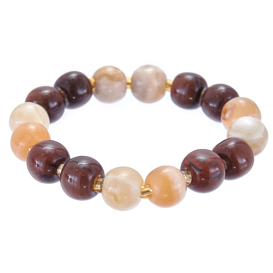 Браслет Эвентус желтый и коричневый камень 1.2 * 20, Давыдов