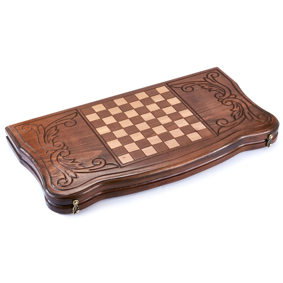 Нарды резные "Герб РФ" большие 60, Даудов купить в Москве