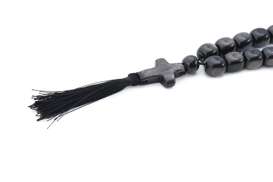 Четки Православные "Крест" черный камень с лунным оттенком, Давыдов С. купить в Москве