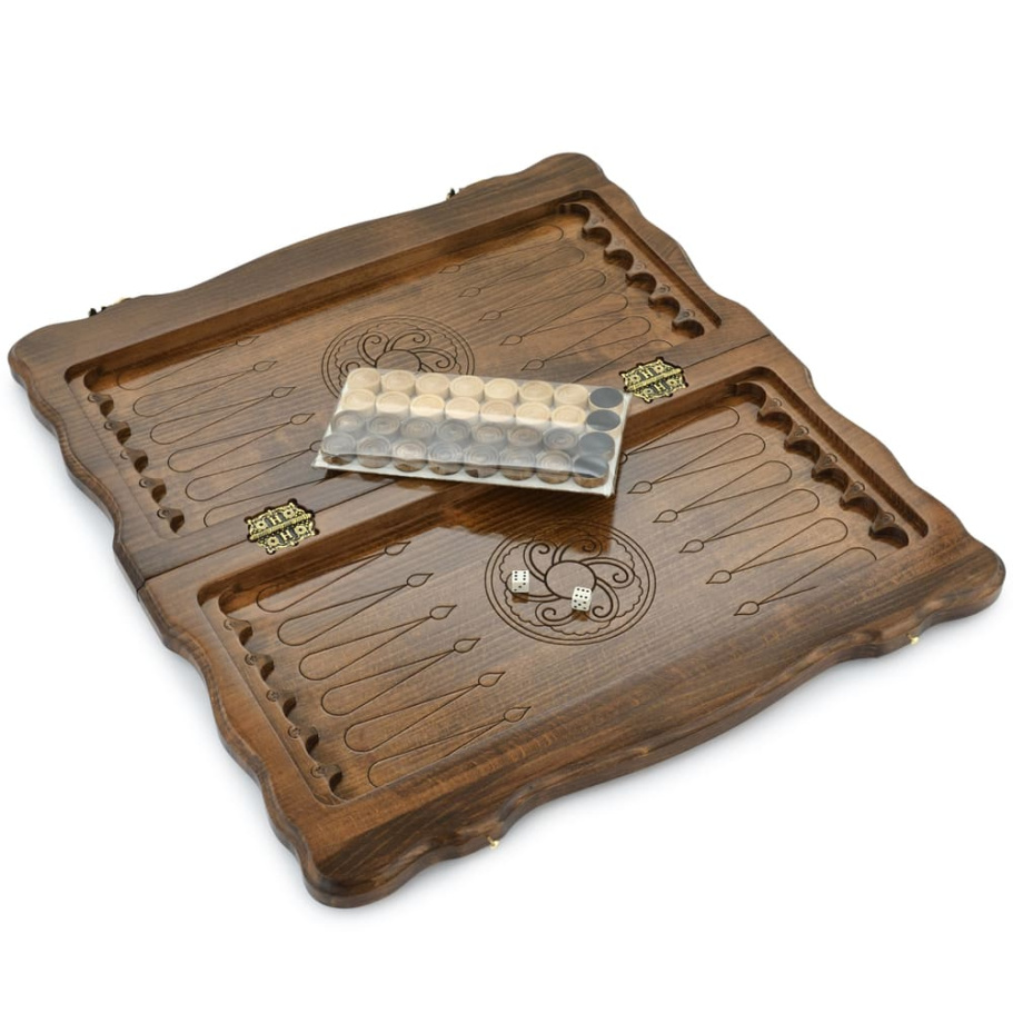 Шахматы + нарды резные "Корона" 50, Harutyunyan купить в Москве