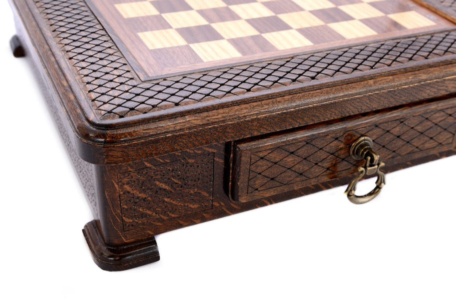 Шахматы резные в ларце "Доблесть" 40, Harutyunyan купить в Москве