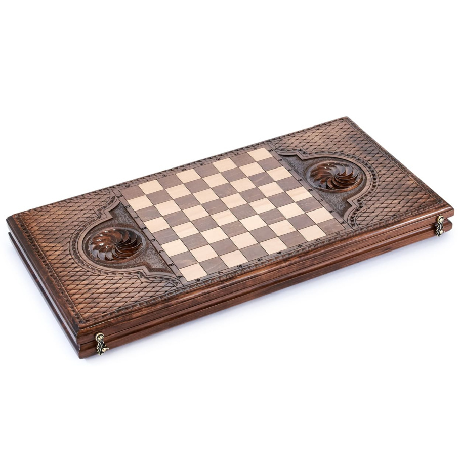 Нарды резные "Вольный орел" большие 60, Harutyunyan купить в Москве