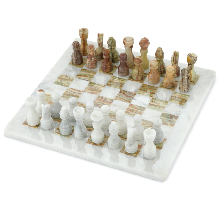 Шахматы из камня "Атлантида" мрамор и оникс 40