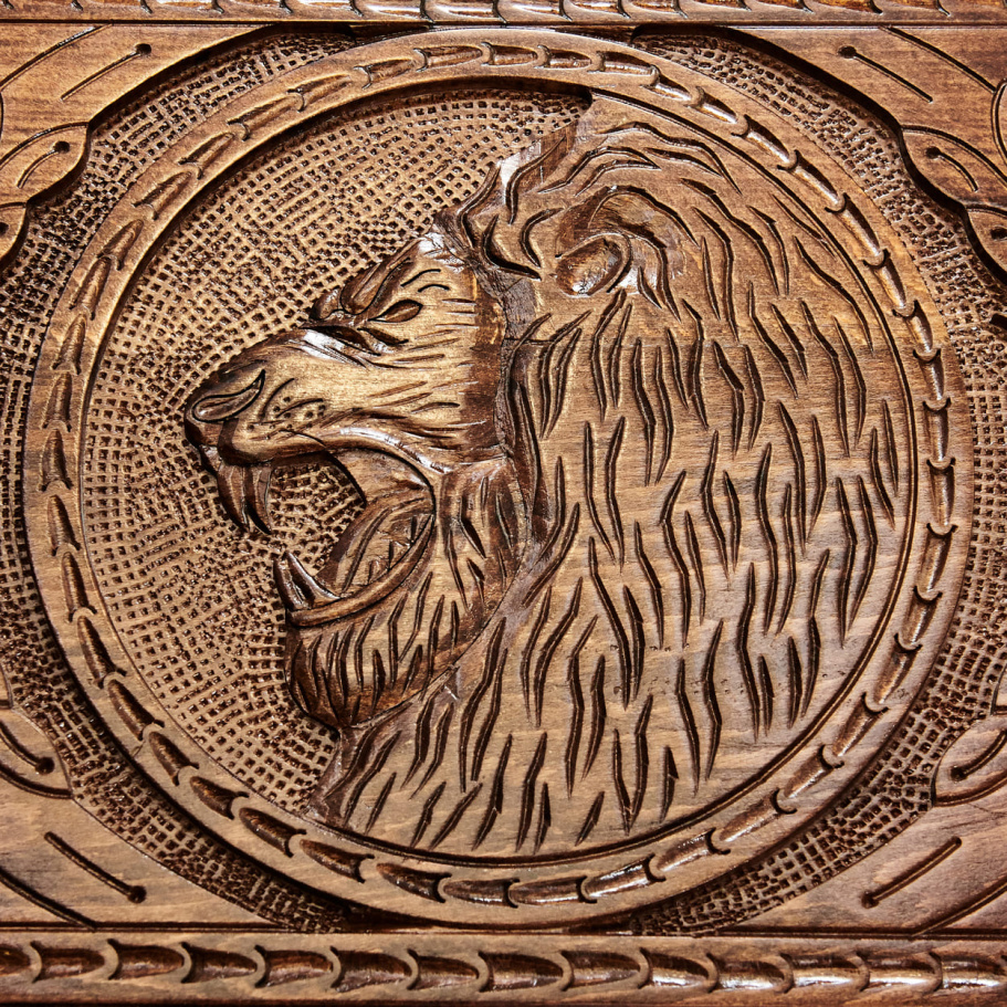 Нарды резные "Оскал Льва" средние 50, Harutyunyan купить в Москве