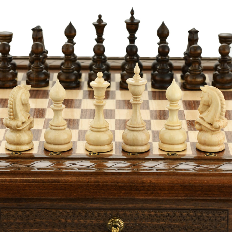 Шахматы резные в ларце "Гранд" 50, Harutyunyan купить в Москве