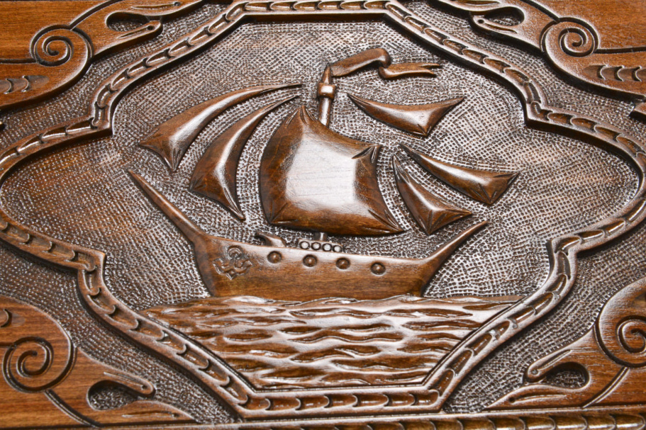 Нарды резные "Веселый Парус"  большие 60, Harutyunyan купить в Москве