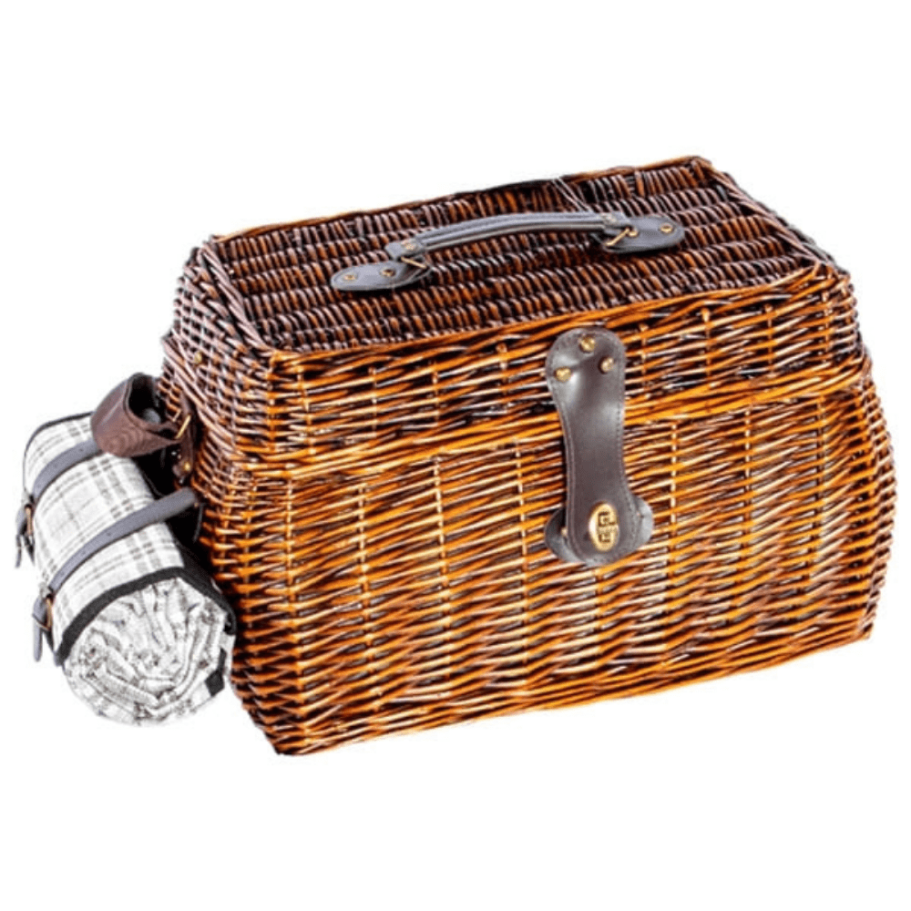 Корзина для пикника Рассвет (на 4 персоны) с пледом купить в Москве