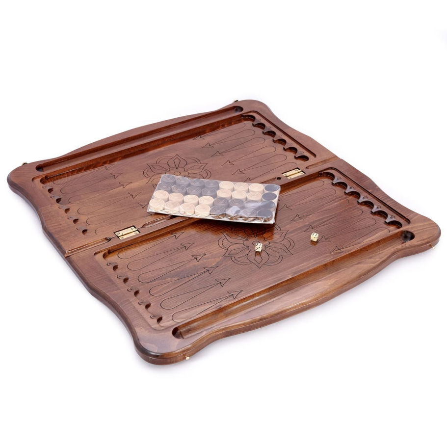 Нарды резные "Узор" большие 60, Даудов купить в Москве