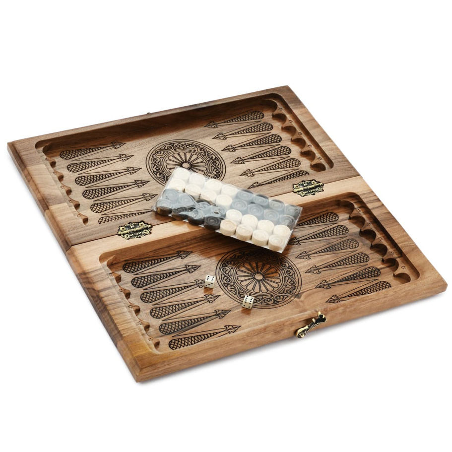 Шахматы + нарды резные "Циркон" 40 купить в Москве