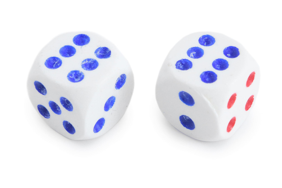 Кости игральные, пластик, белые 18 мм (2 шт), StartTime Кости игральные, пластик, белые 18 мм (2 шт), StartTime