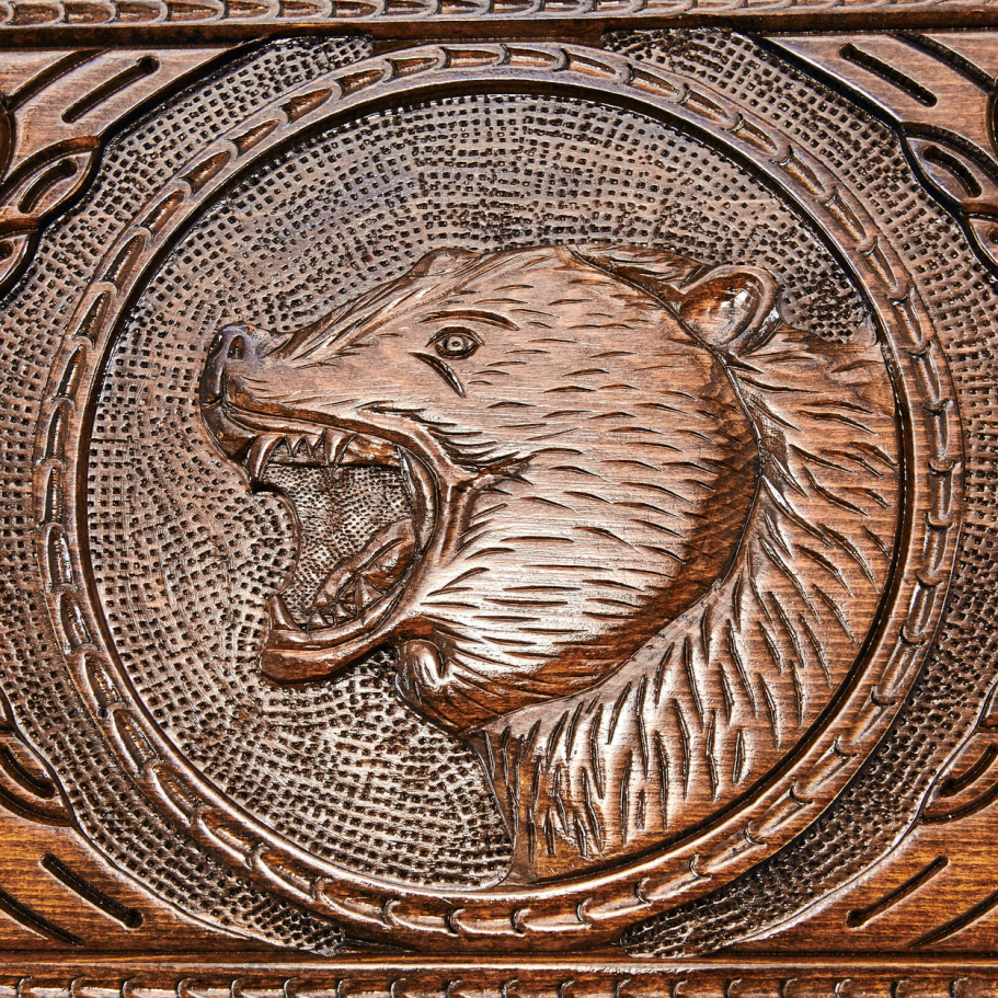 Нарды резные "Оскал Медведя" средние 50, Harutyunyan купить в Москве