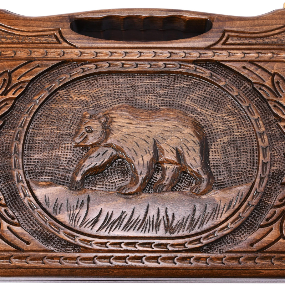 Нарды резные "Медведь"  средние 50, Harutyunyan купить в Москве