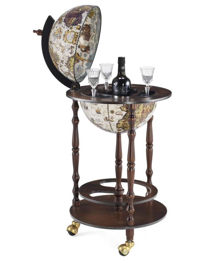 Глобус бар напольный "Эпоха", сфера 33 см купить в Москве Глобус бар напольный "Эпоха", сфера 33 см купить в Москве