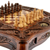 Стол ломберный Шахматы резные "Гордый орел" 60 купить в Москве