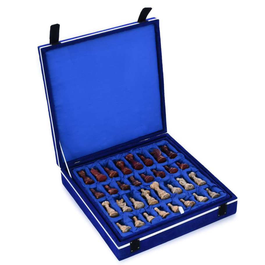 Шахматы каменные "Триада" яшма и ракушечник 30 купить в Москве