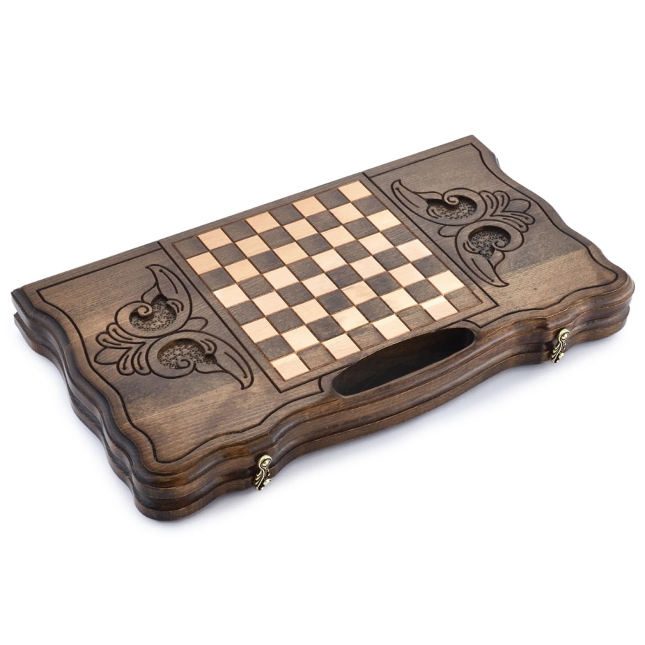 Нарды резные "Герб России"  средние 50, Harutyunyan купить в Москве