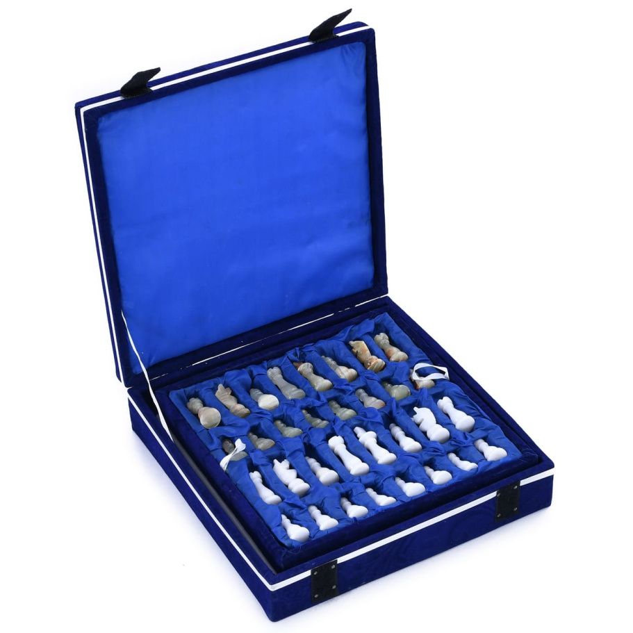 Шахматы каменные "Триада" мрамор и оникс 25 купить в Москве