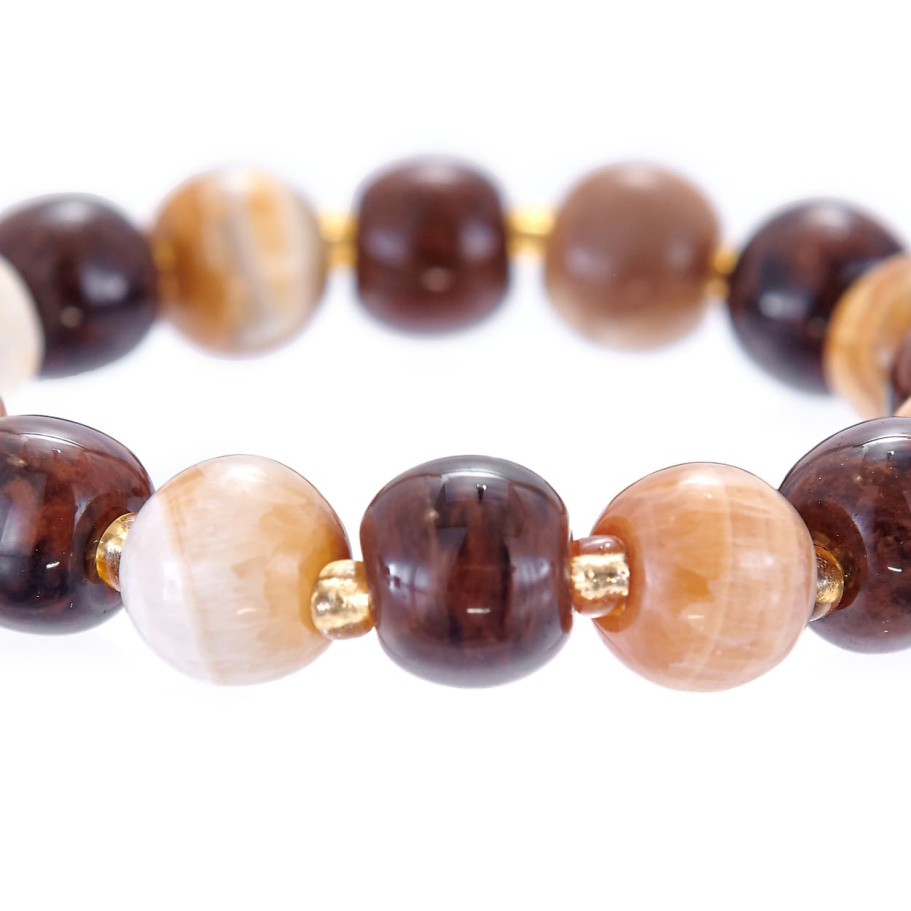 Браслет Аристей желтый и коричневый камень 1.2 * 20, Давыдов купить в Москвы