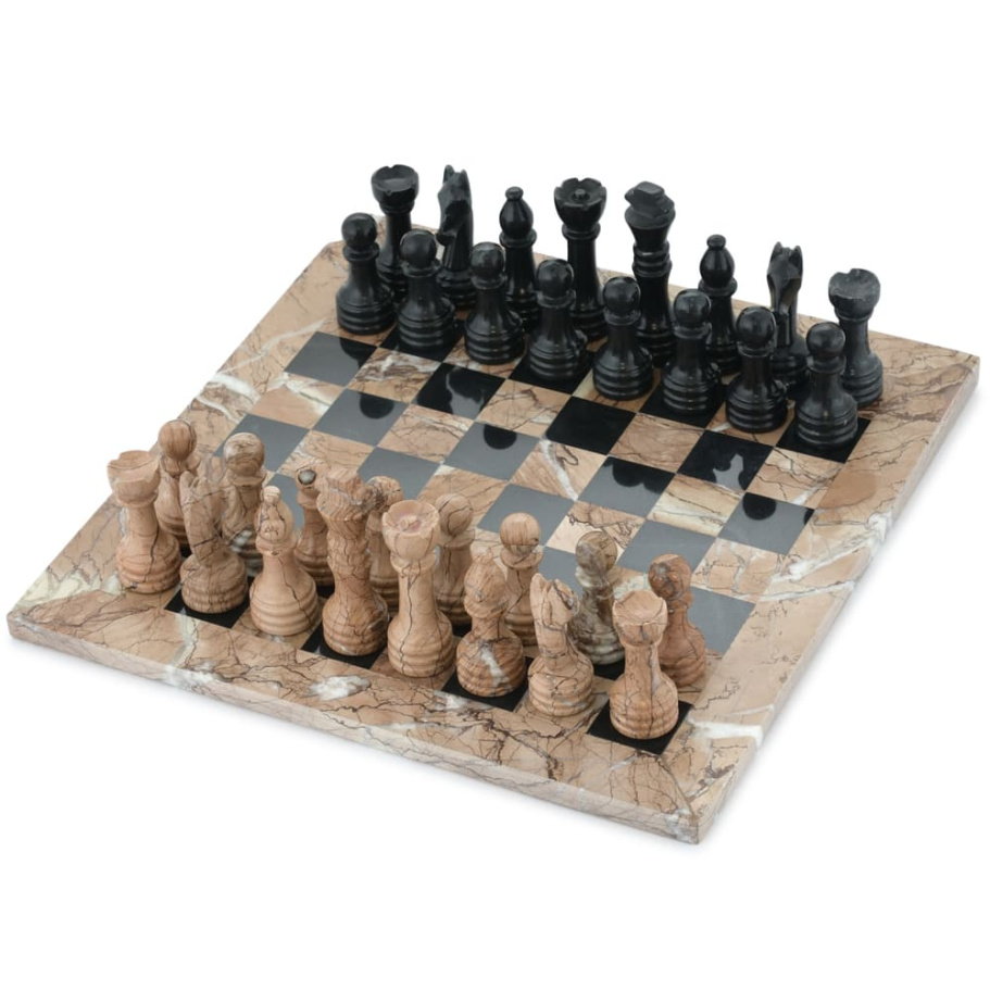 Шахматы из камня "Византия" розовый мрамор 30 Шахматы из камня "Византия" розовый мрамор 30