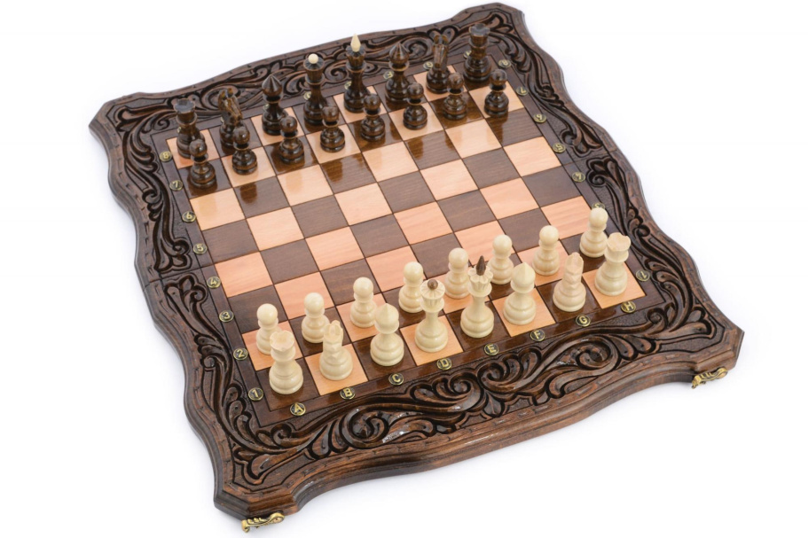 Шахматы + нарды резные "Контргамбит"  50, Harutyunyan