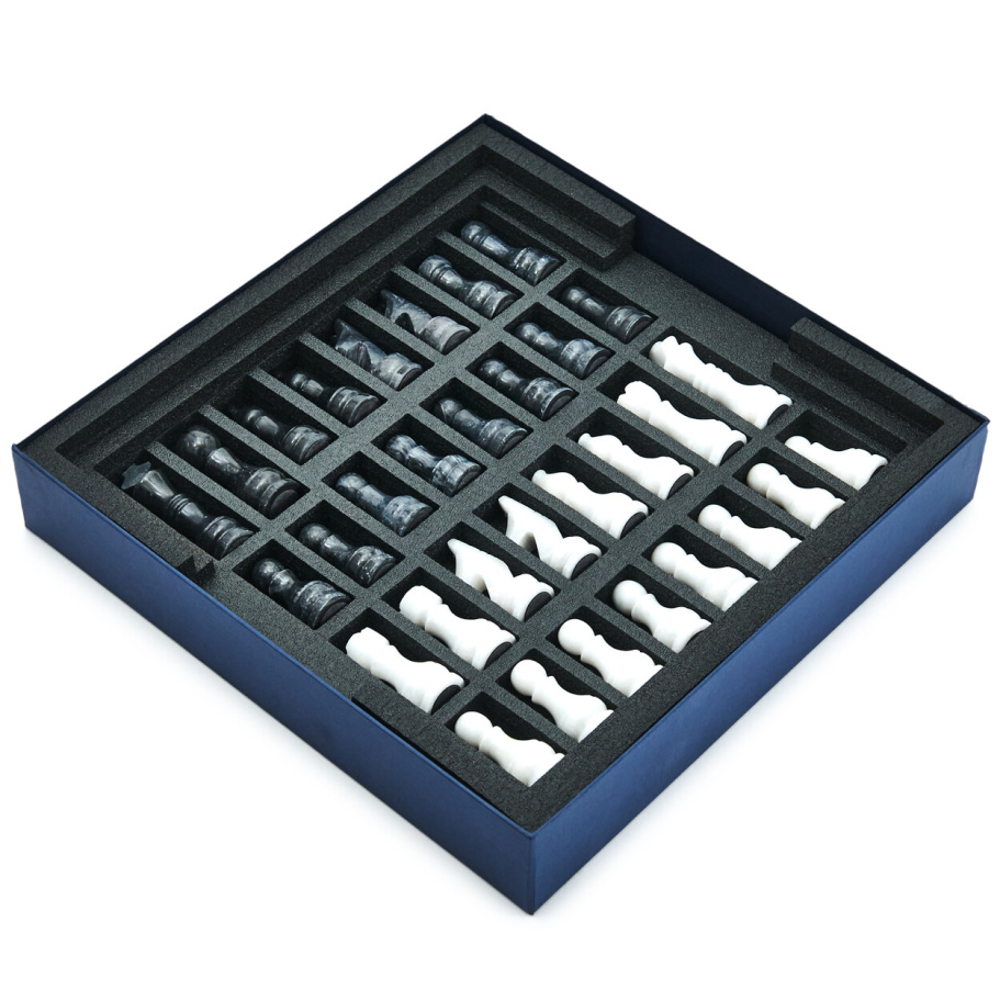 Шахматы из камня "Карфаген" мрамор 30 купить в Москве