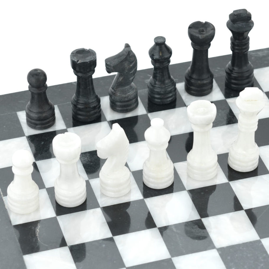 Шахматы из камня "Олимп" мрамор 30 купить в Москве