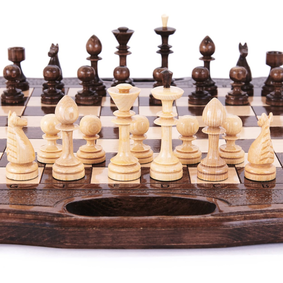 Шахматы + нарды резные "Defent" 40, Harutyunyan купить в Москве